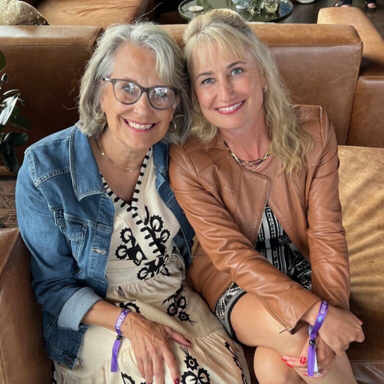 Two women at a conference